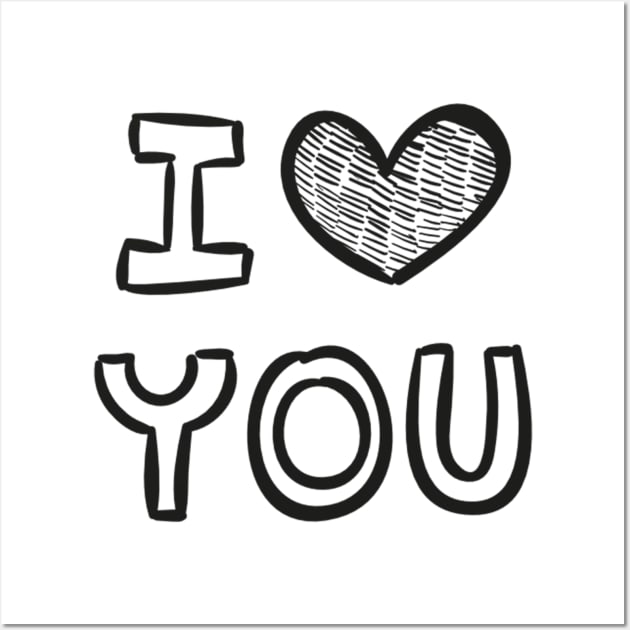 i love you design Wall Art by hamzaben